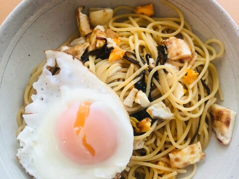 永遠に食べていたい‼無限パスタ♡目玉焼きのせ☺